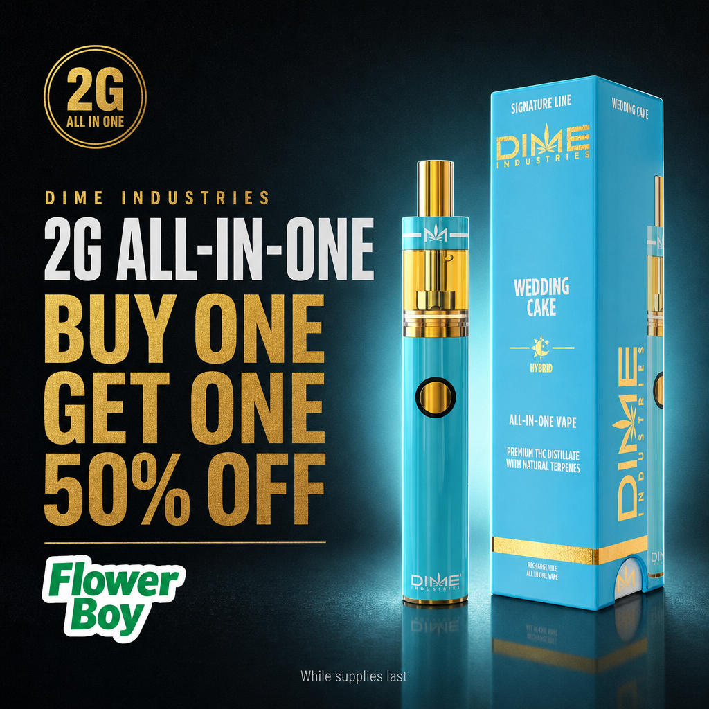 Dime Industries 2G All-in-One vape — Buy One Get One 50% Off at Flower Boy Dispensary in Anthony, NM near El Paso
